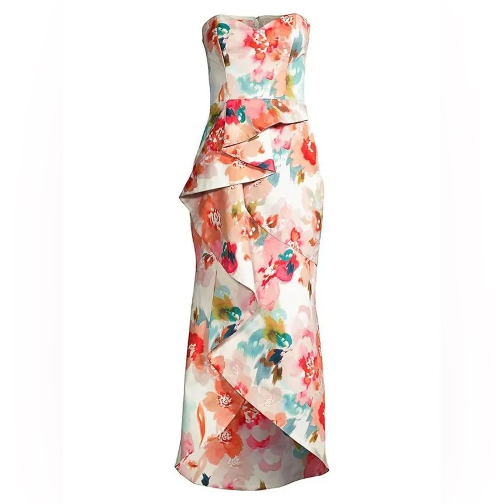 Parker Black Lulu Abstract Ruffle Dress